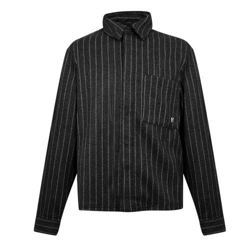 Camicia da sovrapporre da uomo a righe sottili, vestibilità rilassata
