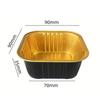 25Pcs 150ml Square Mini Cake Pans with Lids & Spoons Disposable Cupcake Cups Mini Bread Containers for Wedding Birthday Party