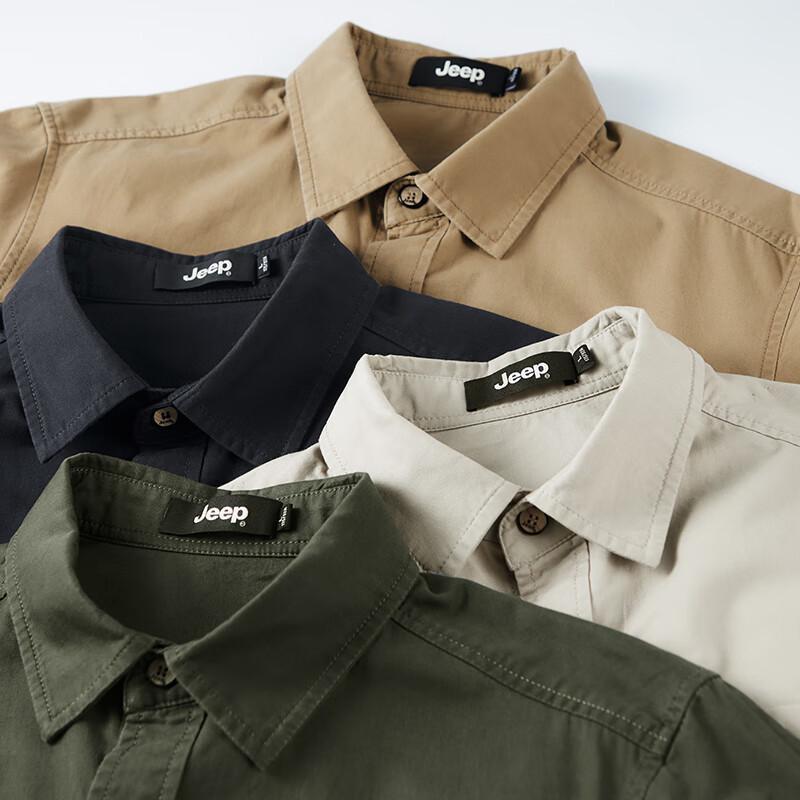 JEEP Men's Long Sleeve Cotton Workwear Shirt