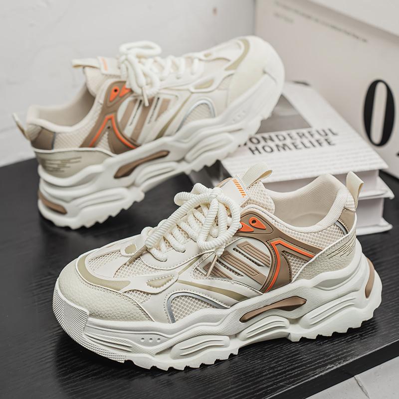 New Fashion Men 's Four Seasons Comfortable Thick Sole Shoes Students Boys GirlsTrending Soft Sole Breathable Casual Running Sneakers