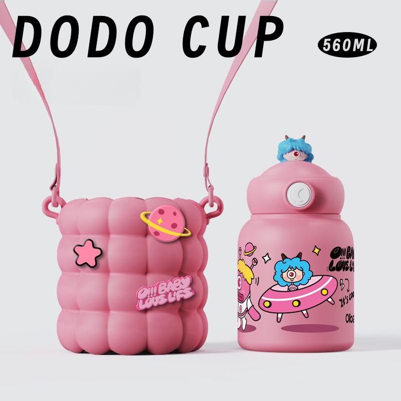 

Новая высококачественная мультяшная чашка из нержавеющей стали 316, чашка для воды, милая чашка Dudu для домашнего использования, детская чашка-термос 560ml