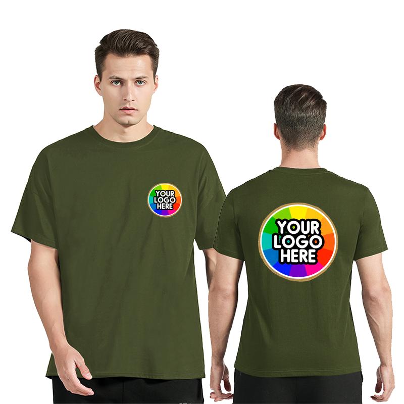 Customized Cotton Printed Your Logo Tshirts Men Short Sleeve Tshirt Women Personality Casual Streetwear Custom Tees Tops