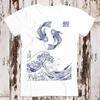 Yin Yang The Great Wave Off Koi Fish Limited Edition Design Top T Shirt 8994