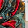 180X90CM Satin Finish Warm Shawls  Print Popular Design Hijab Luxury Brand Women Silk Scarf Fashion The Four Seasons Scarves