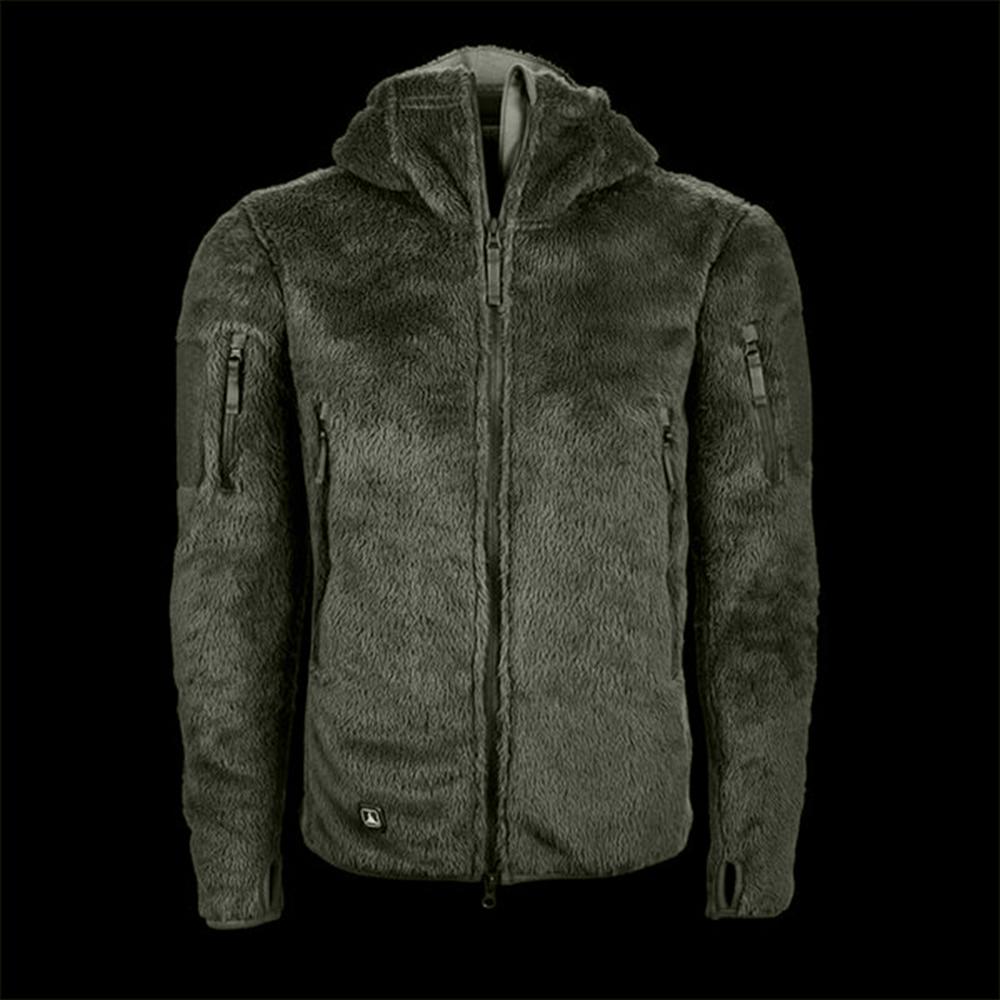 Buy Mens Winter Warm Teddy Bear Fleece Jacket Faux Fur Hooded Coat ...