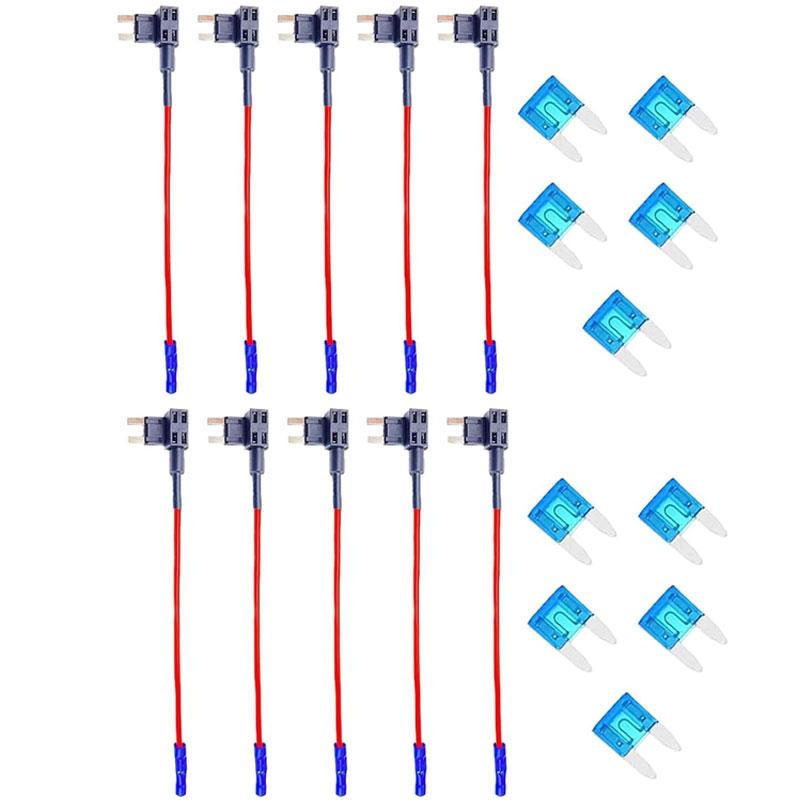 Car Accessories Car Fuses Add-a-Circuit Adapter APM Tap Mini Blade Micro 12V Car Fuse Box Holder Auto Motri Insuranc ATM Adapter