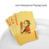 Cartas de jogar à prova d'água, cartas de plástico douradas para pôquer, novidades, ferramentas para jogos de tabuleiro, festa familiar, entretenimento ao ar livre