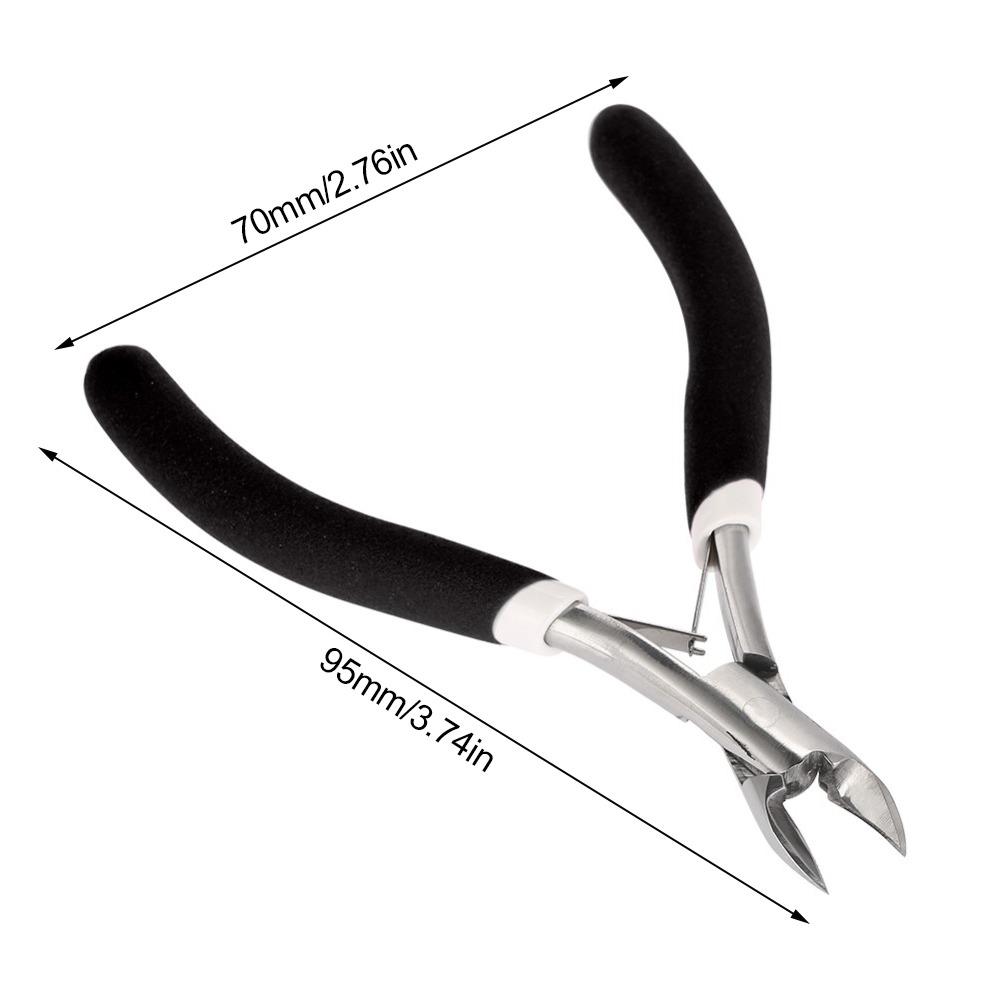 Non-Slip Grip Nail Clipper Trimmer Double Spring Dead Skin Scissor  Professional Salon Use чёрный