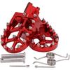 Dirt Bike Fußrasten, Motorrad Fußrasten Breitere Fußrasten Rastpedal CNC für CRF 110 CRF110F 2013-2023 CRF125F 2014-2023 Rot