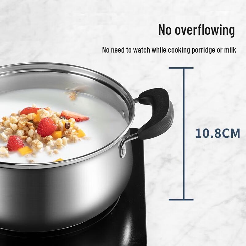 COOKER KING 304 Stainless Steel Soup Pot with Steamer Insert, 22cm