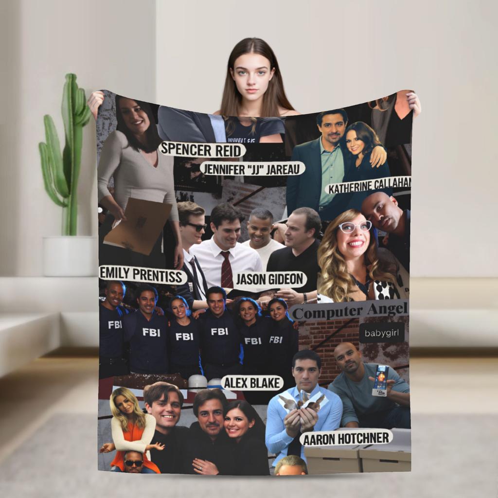New Arrival Criminal Minds Spencer Reid Flannel Blanket Warm Throw Blanket for Couch Chair Camping Bedspread Sofa Bed Cover