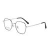 Fashionable Retro Metal Myopia Glasses Frame with Ultralight Polygonal Full Rim Plano Lenses