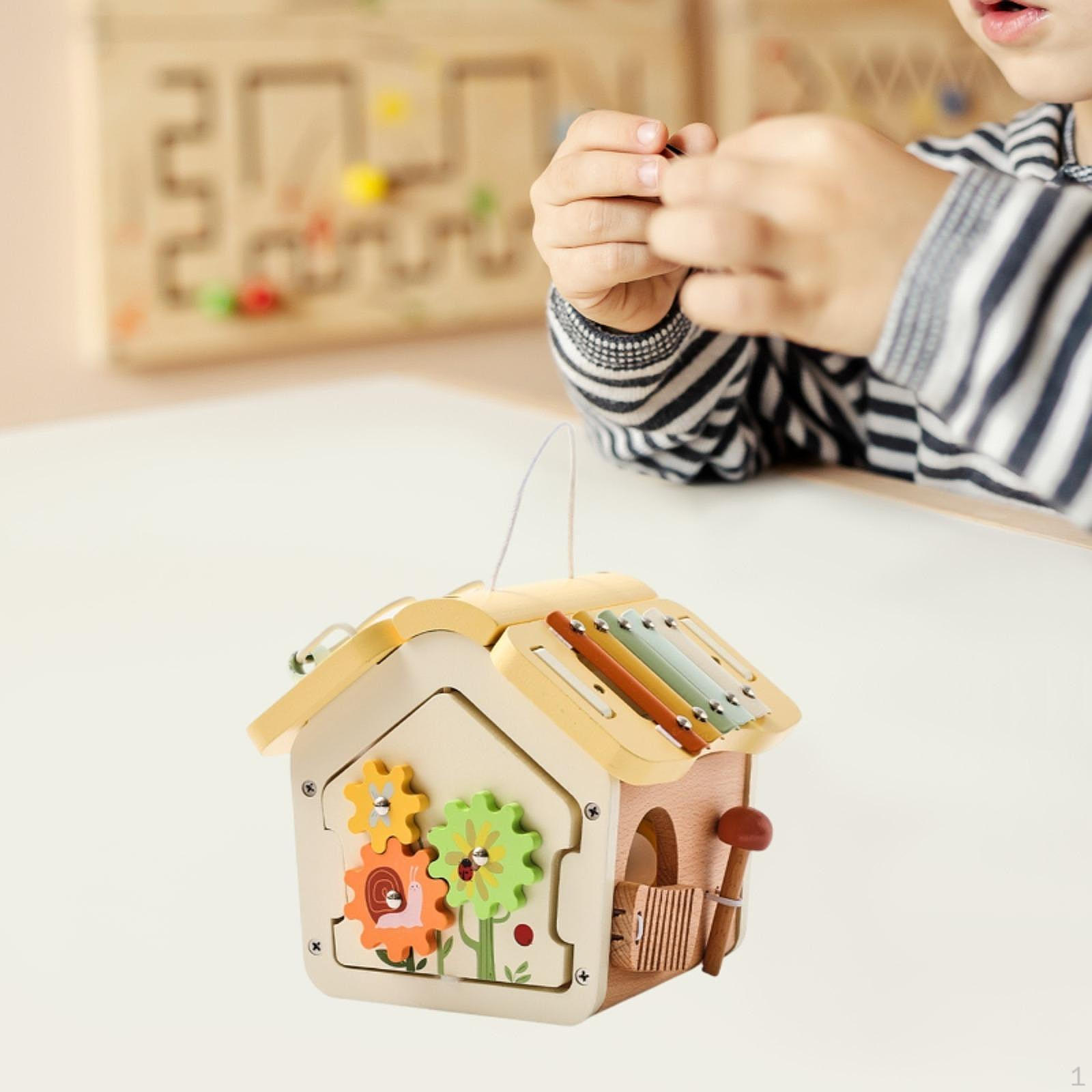 

Активный куб деревянная детская игрушка занятой дом рождественский подарок 5 в 1 день рождения ксилофон для жёлтый