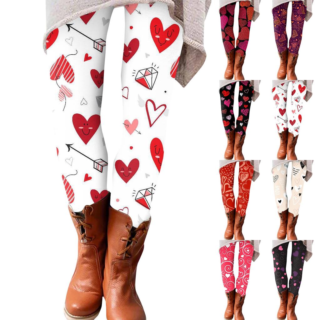 Women's Pants Valentine's Day Prints Stretchy Soft Bottoms Casual Home Sleeping Pants