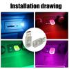 1× Multicolor USB LED Car Light Atmosphere Neon Light Ambient Lamp Accessories