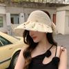 Sun Hat Women's New Sweet Bow Knitted Empty Top Hat Straw Hat Fashion Sun Hat Seaside Vacation Beach Hat