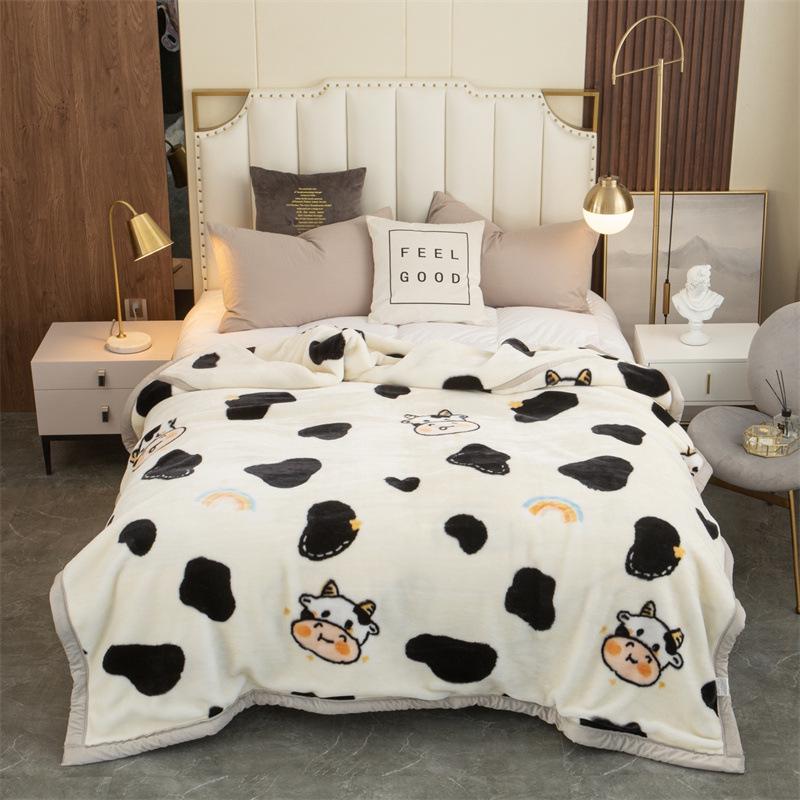 Double-Layer Thickened Raschel Blanket for Adults and Children