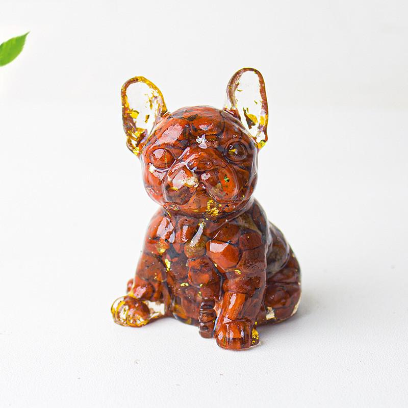 Hundefigur aus Kristallharz im modernen, minimalistischen Design – perfekt für die Dekoration von Zuhause oder Büro – Geschenkidee