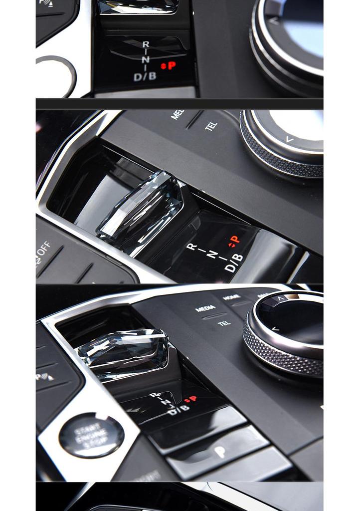 Compatible with BMW 2023 3 Series/X3 Orchid Crystal Paddle Shifter and Gear Knob Set