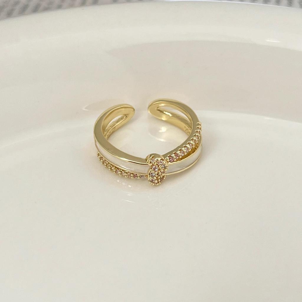 Ins Niche Design Sense of Ring Temperament Hundred Partner Personality Senior Sense of Cold Wind Open Index Finger Ring Casual Dainty Minimalist Ring