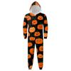 Halloween Print Family Matching Hooded Long Sleeved Zippered Jumpsuit Set
