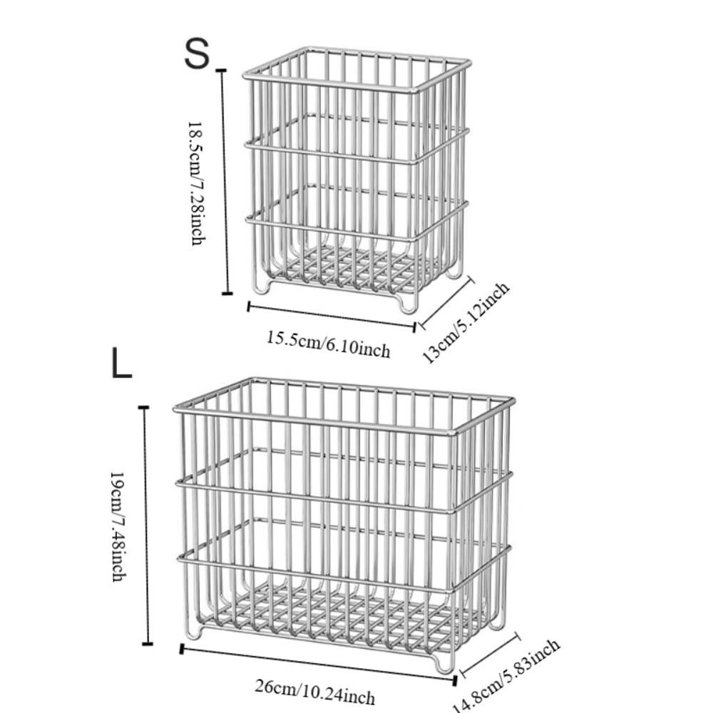 304 Stainless Steel Kitchen Drain Basket Rust-proof Tableware Storage Rack  Bathroom