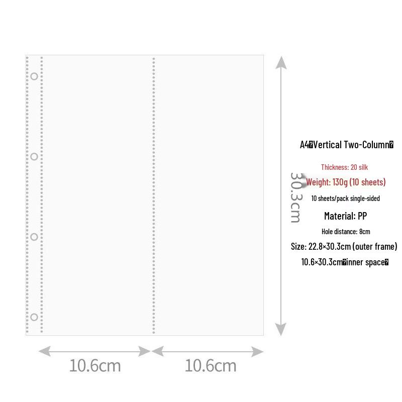 Retro Amerikanisches A4 Neun-Taschen Kartenalbum mit holografischem Design für Postkarten und Fotos