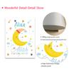 Islamische Alphabet-Zahlen, Regenbogen-Mond-Wandkunst, Leinwandgemälde, Name, individuelle Poster und Drucke, dekorative Bilder für Kinderzimmer