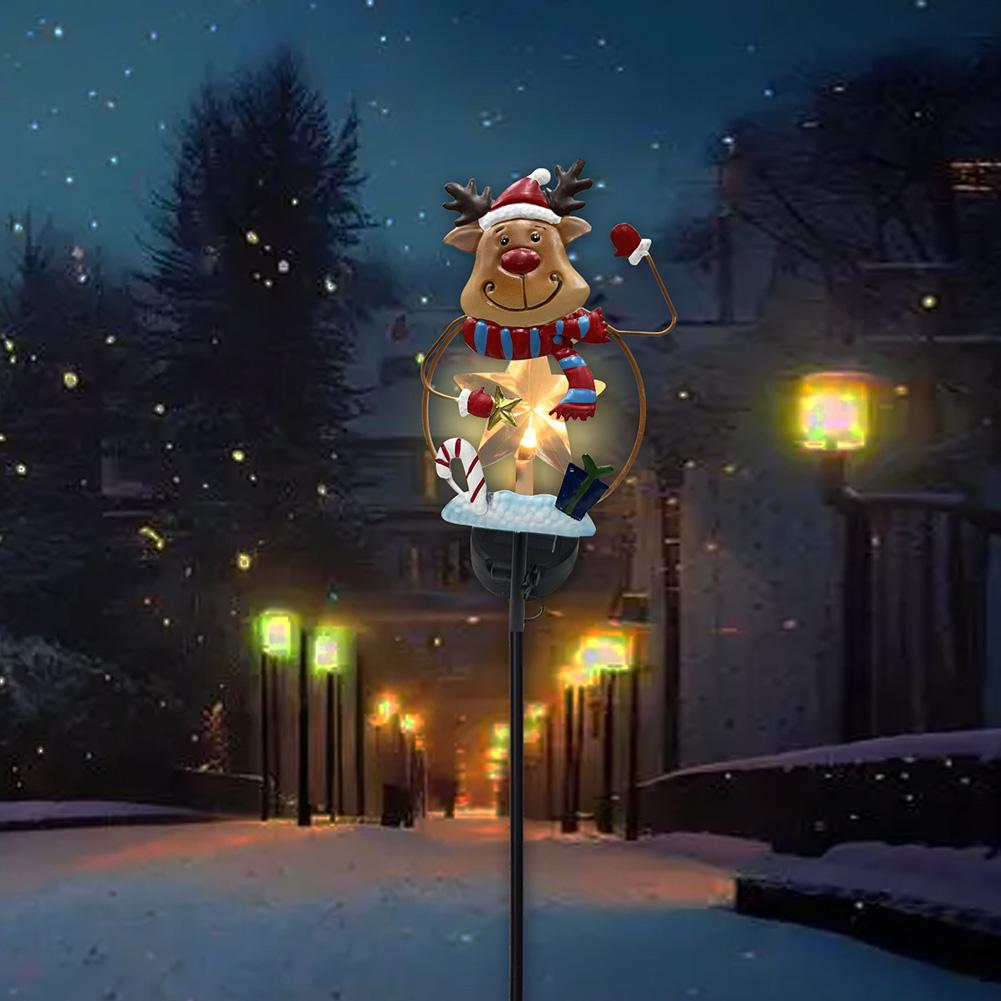 Festive Garden Lighting 31.5inch Santa Claus Decor Easy Installation Festive Holiday Decor Mini Christmas Tree