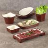 Melamine Rectangular Plate for BBQ & Side Dishes - Imitation Porcelain Tableware