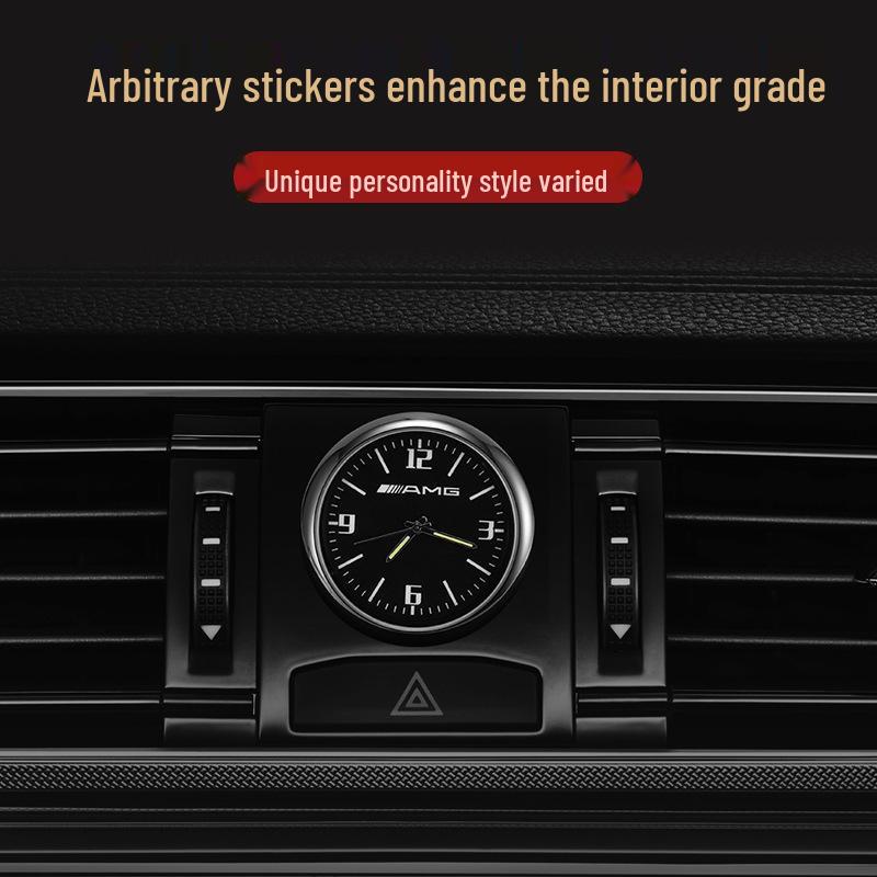 Luminous Digital Car Clock Quartz Watch Ornament