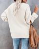 European and American Autumn/winter New Women's Half-cardigan Knit Sweater, Buttoned Open-front, Casual Loose Solid-color Sweater for Women