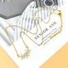 Flower Pendant Necklace Sparkly Cubic Zirconia Hypoallergenic For Daily Wear Dating Parties Gifts For Women