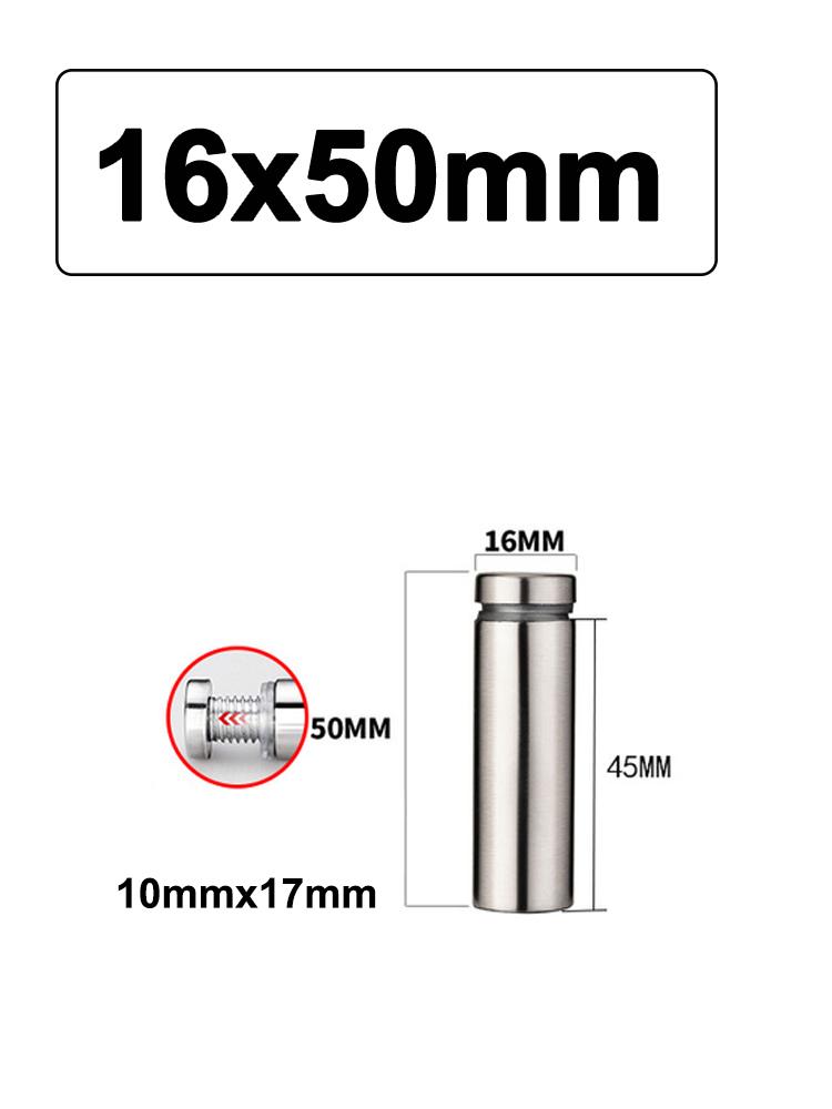 1PC of M16 Advertising Nail Stainless Steel Acrylic Nail Glass Fixing Decorative Nail Mirror Nail Cover Advertising Board Screw