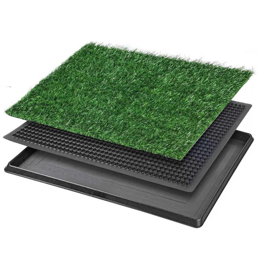Indoor Dog Toilet Grass Mat with Replaceable Waterproof Urine Pad