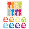 Unlock Cognition: Eco-friendly Wooden Shape & Color Puzzle for Ages 4-6