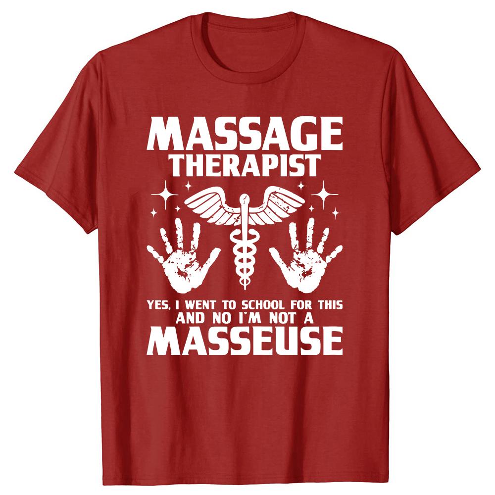 

Новинка Массажист Массаж Терапия Футболки Streetwear С коротким рукавом Подарки на День Рождения Летняя Футболка Мужская Одежда S