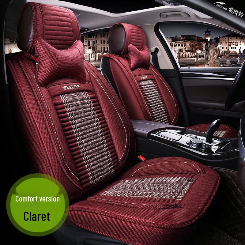 Purple Wind Chime Linen Car Seat Cover for Lexus LS500h/350/RX/LX - All Seasons, Full Coverage, Summer-Ready