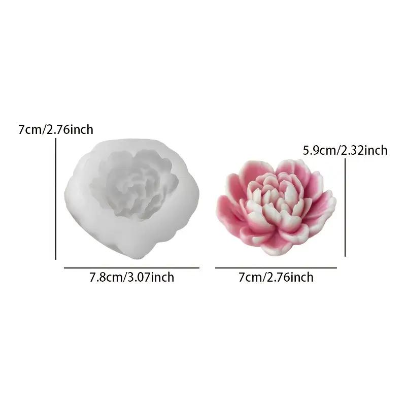

Reusable Silicone Heart-Shaped Flower - 3D Flower Candle and Soap Making, Elegant Pink Floral Design, High Temperature Resistant (