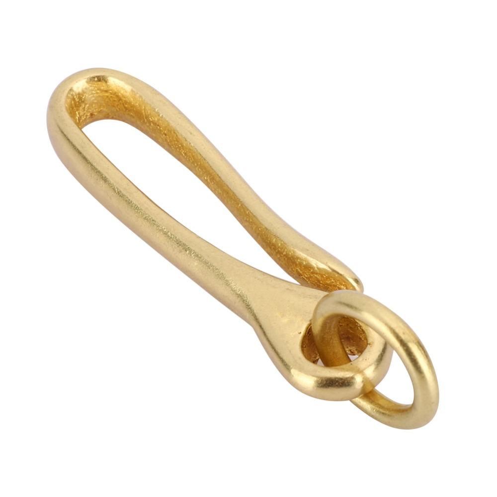 2pcs Fish Hook Keychain Belt Clip Holder Brass Car Keychain Hook U Shaped Key Chain Car Use