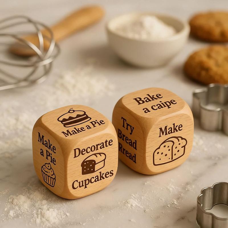 Handmade Wooden Decision Dice Dual Purpose For Quilting Sewing & Book Reading Lover Engraved Choice Cube Funny Desk Decor Gift