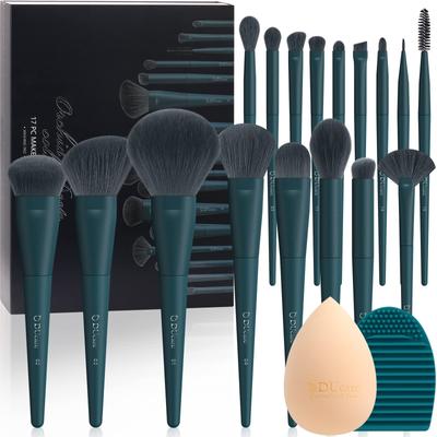 DUcare Makeup Brush Set of 17 Cosmetic Brush Premium Fiber Bristle Cleaning Matte and Makeup with Sponge Professional Makeup Brush Foundation Brush