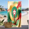 Asciugamano da Spiaggia con Stampa Calcio Marocco Asciugatura Rapida Super Assorbente Morbido Asciugamano da Bagno per Nuoto Spiaggia Viaggio Souvenir Regalo per Fan