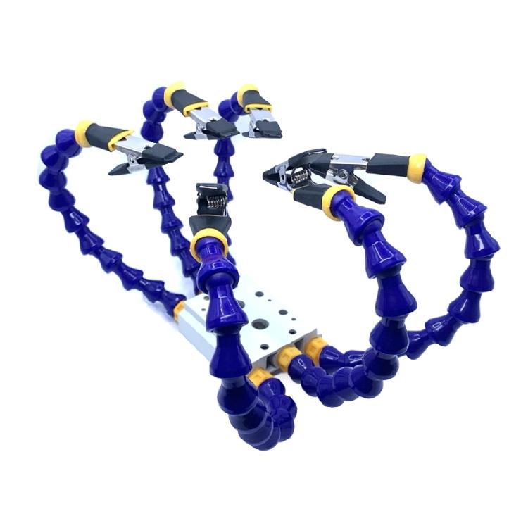 Convenient Soldering Aid with Insulated Clips and Flexible Gooseneck Arms