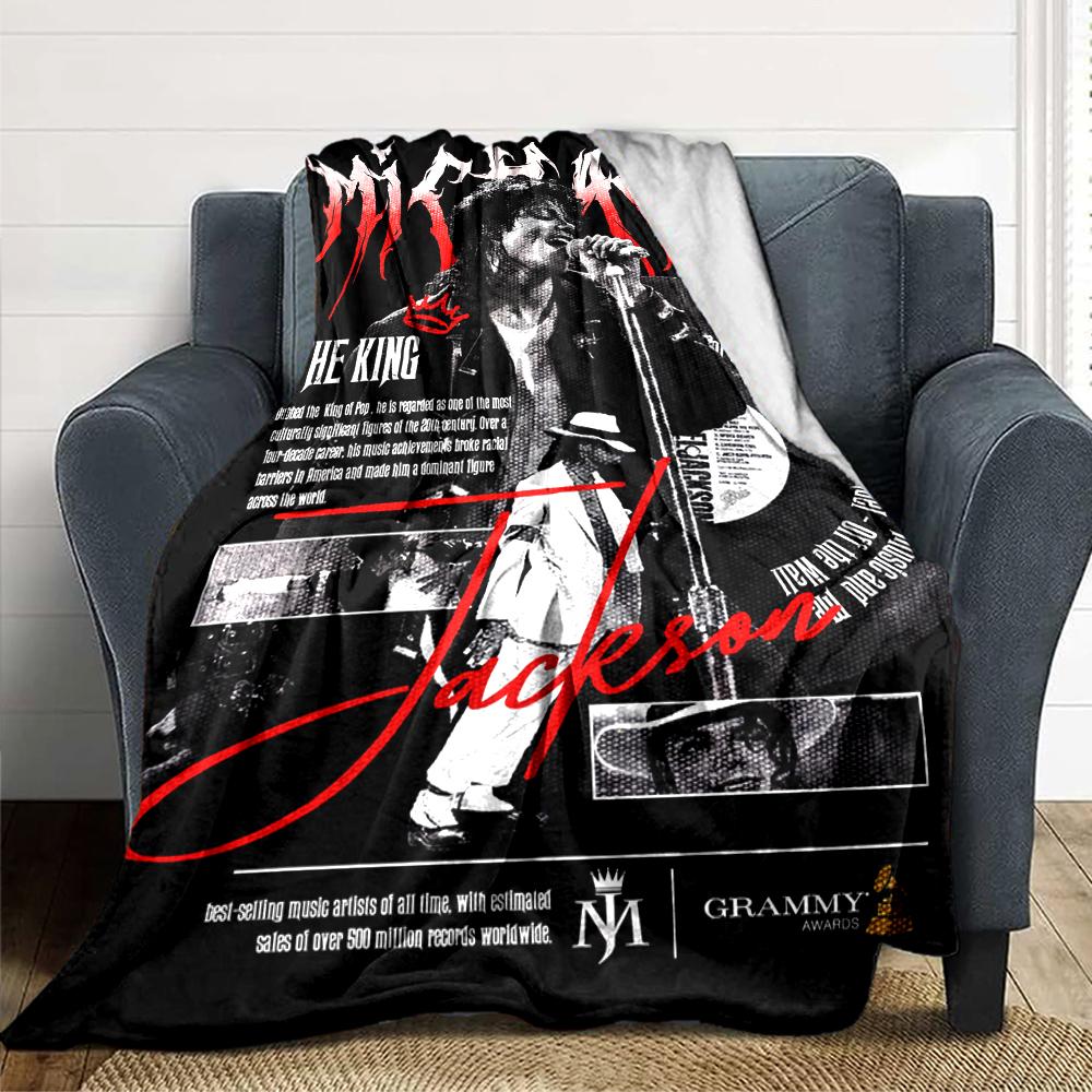 1Pc Michael Jackson King'S Legacy Blanket Soft Throw Blanket For Home Bedroom Bed Sofa Travel Office Solid Christmas Blanket
