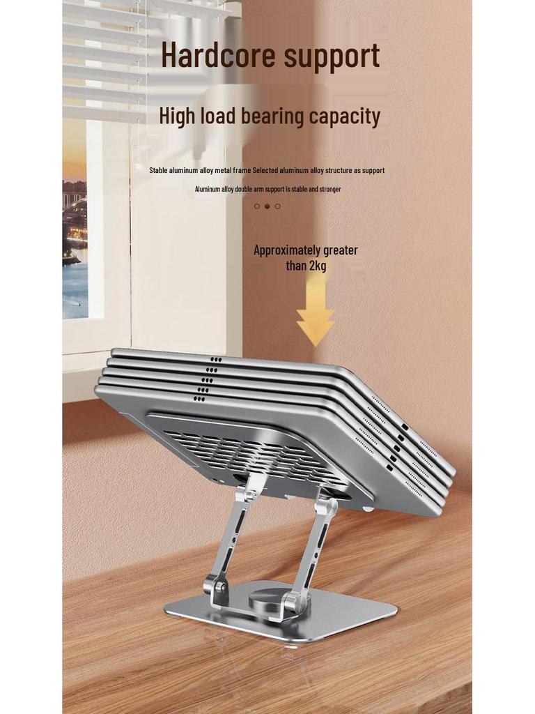 Universal Metal Foldable Desktop Stand for Phones & Tablets with Cooling Feature