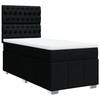 Boxspringbett mit Matratze Schwarz 80 x 200 cm Stoff
