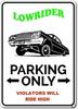Lowrider Sign Low Rider Rims Car Parking Truck Gift Metal Sign Home House Door Wall Decoration Tin Sign