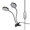 Lampa LED do uprawy roślin z timerem 5 poziomów ściemniania wodoodporna podwójna głowica 30W zasilana przez USB