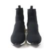 Great LOUIS VUITTON Sneakers Logo Socks Black Women 37.5 Used